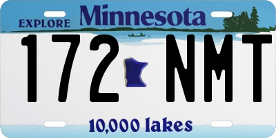 MN license plate 172NMT