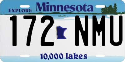 MN license plate 172NMU