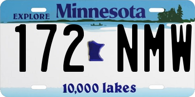 MN license plate 172NMW