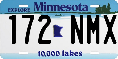 MN license plate 172NMX