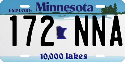 MN license plate 172NNA