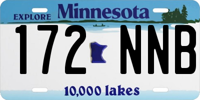 MN license plate 172NNB