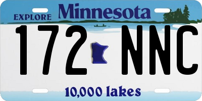 MN license plate 172NNC