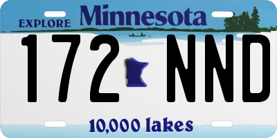 MN license plate 172NND