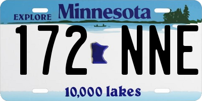 MN license plate 172NNE