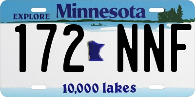 MN license plate 172NNF