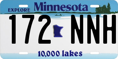 MN license plate 172NNH