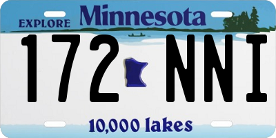 MN license plate 172NNI