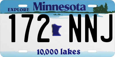 MN license plate 172NNJ