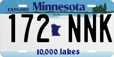 MN license plate 172NNK