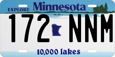 MN license plate 172NNM