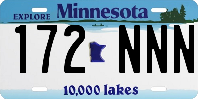 MN license plate 172NNN