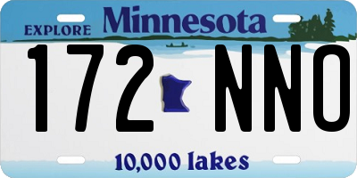 MN license plate 172NNO