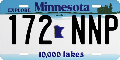 MN license plate 172NNP