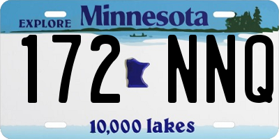MN license plate 172NNQ