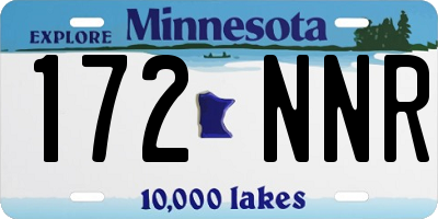 MN license plate 172NNR