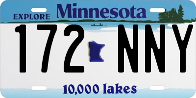MN license plate 172NNY