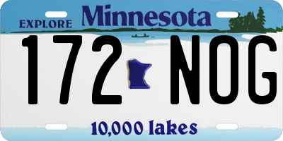 MN license plate 172NOG