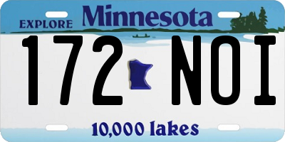MN license plate 172NOI