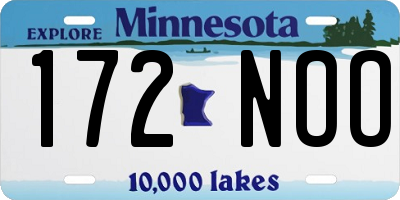MN license plate 172NOO