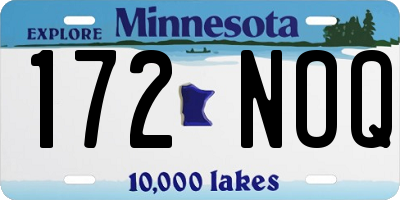 MN license plate 172NOQ
