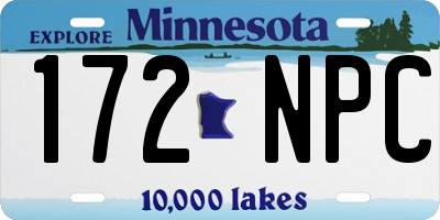 MN license plate 172NPC