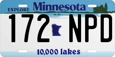 MN license plate 172NPD
