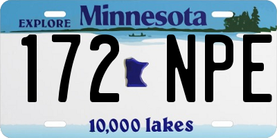 MN license plate 172NPE