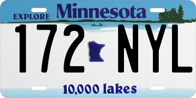 MN license plate 172NYL