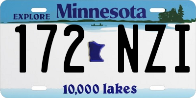 MN license plate 172NZI