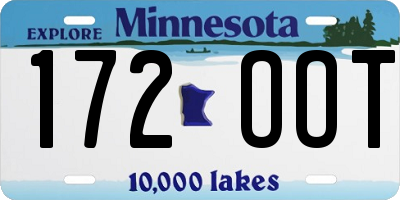 MN license plate 172OOT