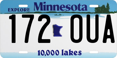 MN license plate 172OUA