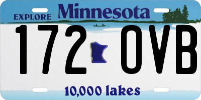 MN license plate 172OVB