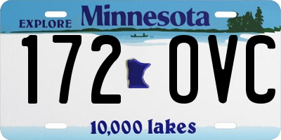 MN license plate 172OVC