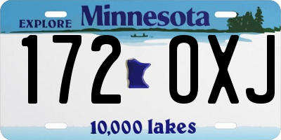 MN license plate 172OXJ