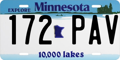 MN license plate 172PAV