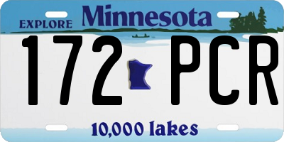 MN license plate 172PCR