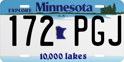 MN license plate 172PGJ