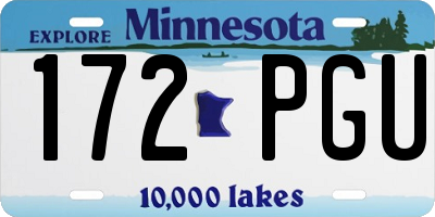 MN license plate 172PGU
