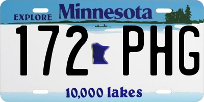 MN license plate 172PHG