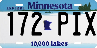 MN license plate 172PIX