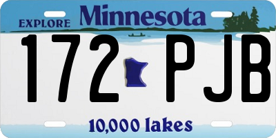 MN license plate 172PJB