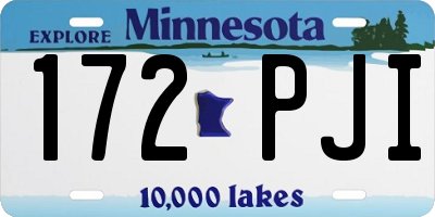 MN license plate 172PJI