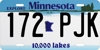 MN license plate 172PJK