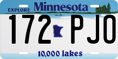 MN license plate 172PJO