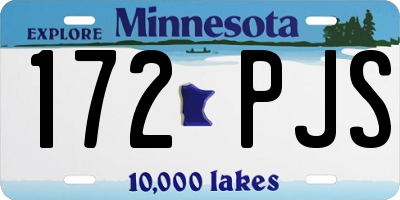 MN license plate 172PJS