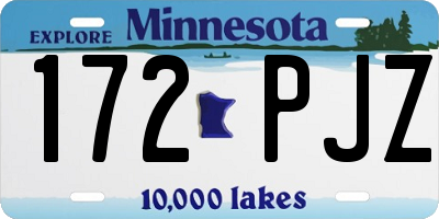 MN license plate 172PJZ