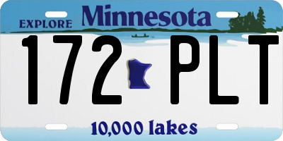 MN license plate 172PLT