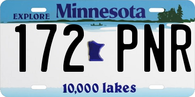 MN license plate 172PNR