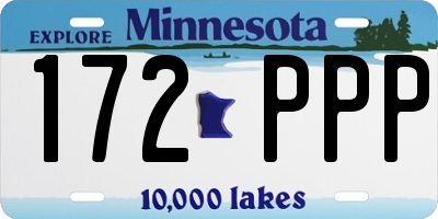 MN license plate 172PPP